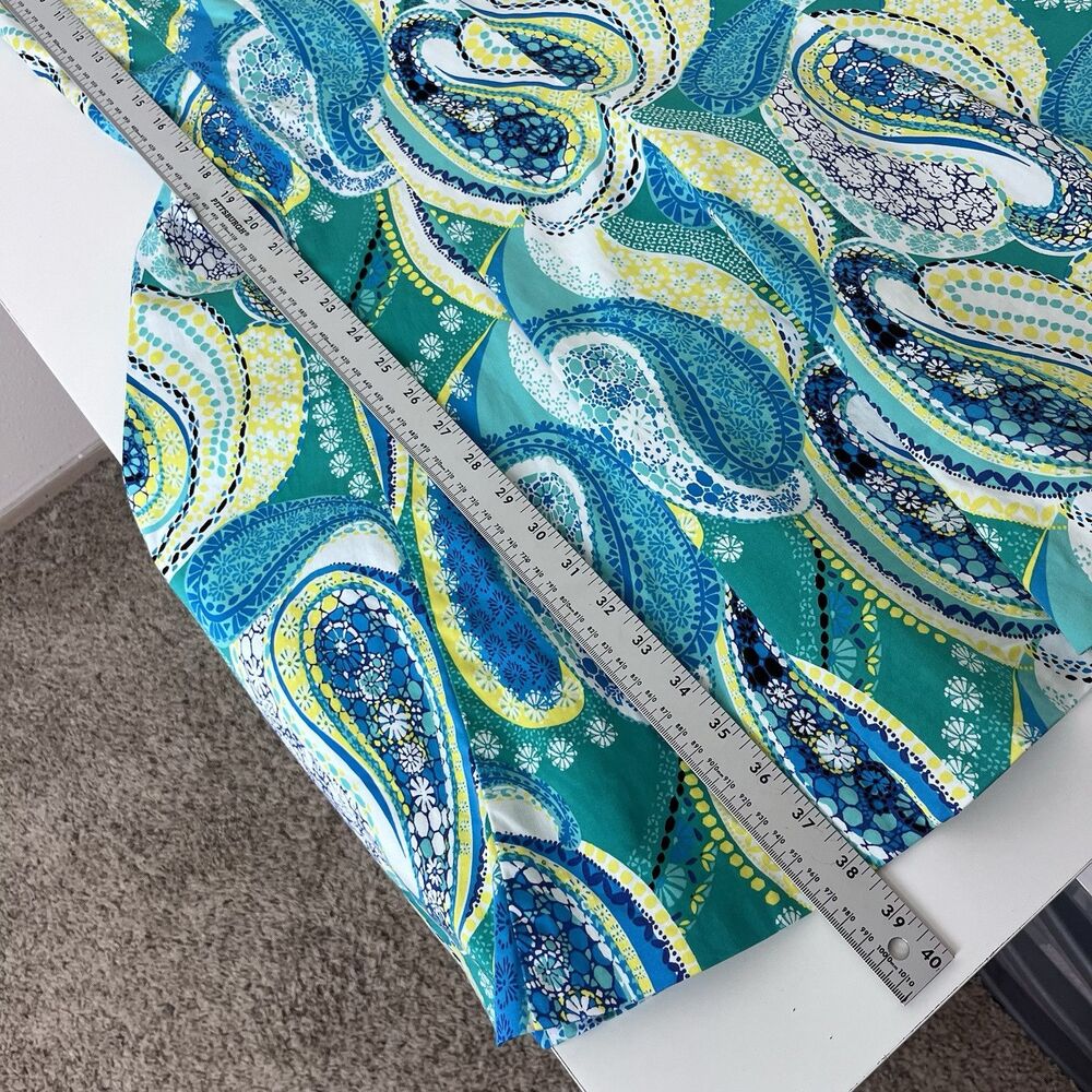 Pappagallo Dress Womens Twelve Fit and Flare Paisley Sleeveless Party Coastal - Picture 9 of 12